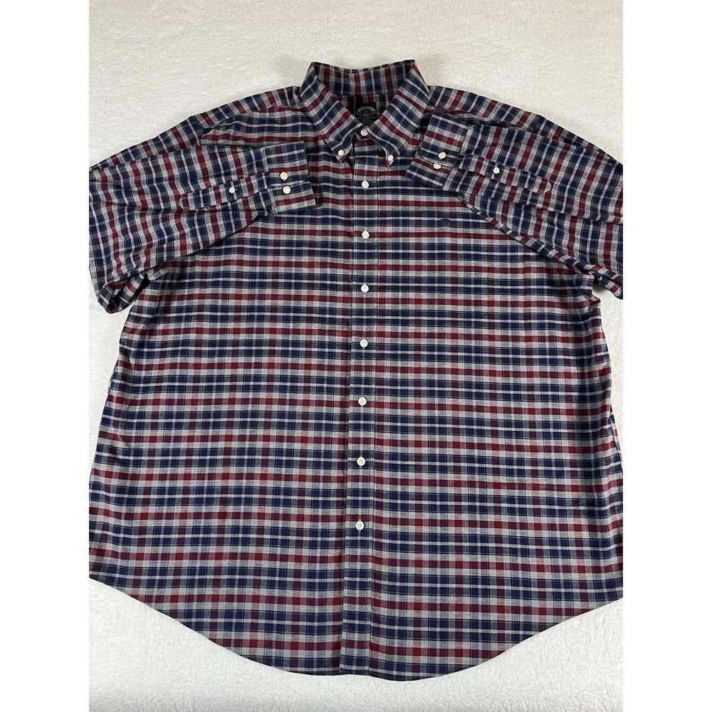 Brooks Brothers Multicolored Plaid Supima Cotton L/S Btn Dwn Shirt Men's Sz XXL - Picture 2 of 8